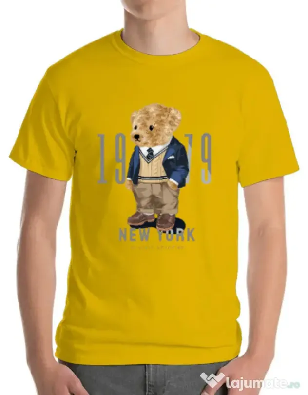 Tricou personalizat barbat Classic Academy Galben