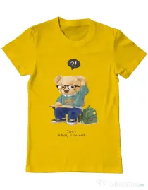 Tricou personalizat barbat Just Stay Curious Galben