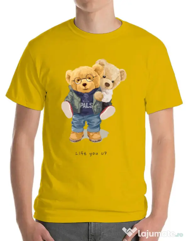Tricou personalizat barbat Lift you up Galben