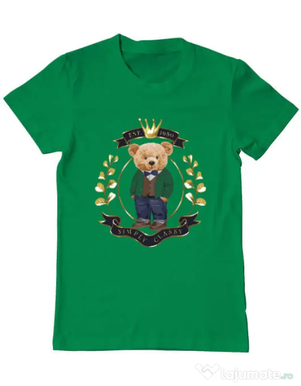 Tricou personalizat barbat Simply Classy Verde mediu