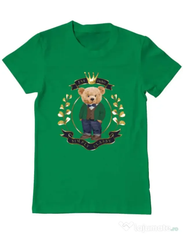 Tricou personalizat barbat Simply Classy Verde mediu