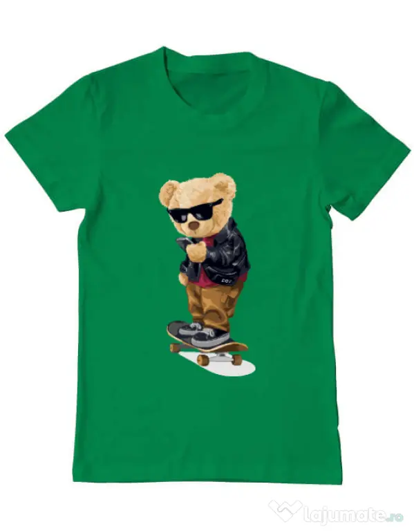 Tricou personalizat barbat Skate Verde mediu