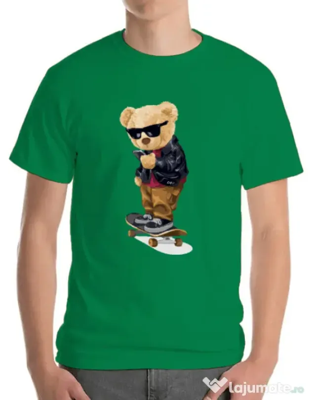 Tricou personalizat barbat Skate Verde mediu