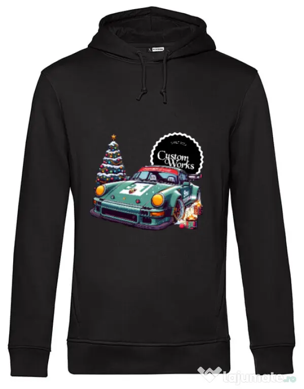 Hanorac barbat cu gluga CW Christmas Series #6 Negru