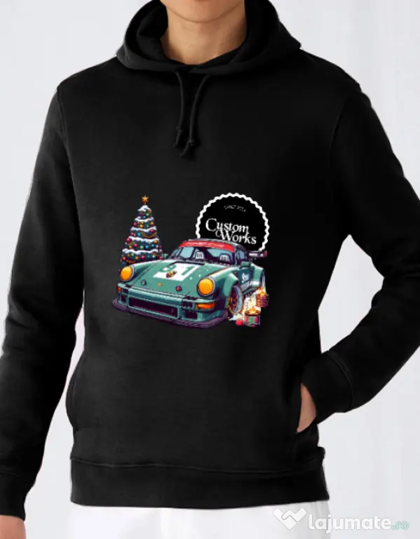 Hanorac barbat cu gluga CW Christmas Series #6 Negru
