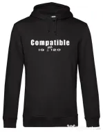Hanorac barbat cu gluga IQ tricou cu mesaj | CreativeSheep Negru