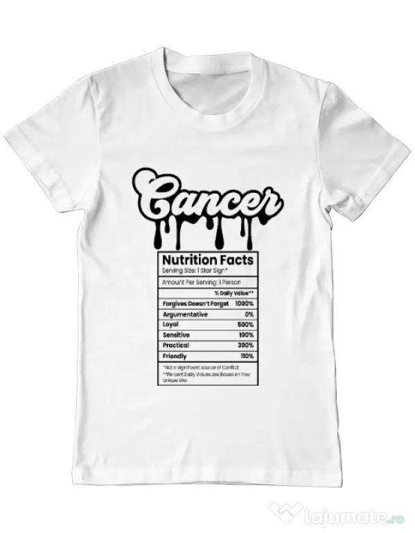 Tricou personalizat barbat Zodiac | Rac Alb
