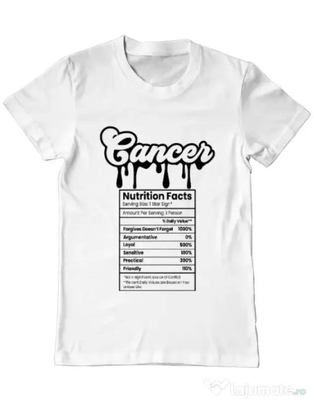 Tricou personalizat barbat Zodiac | Rac Alb