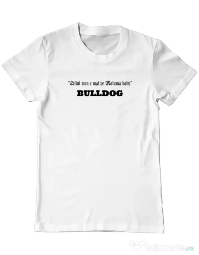 Tricou personalizat barbat BULLDOG 09 Alb