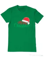 Tricou personalizat barbat Merry schristmas 3 Verde mediu