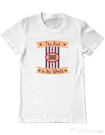 Tricou personalizat barbat The best Dad Alb
