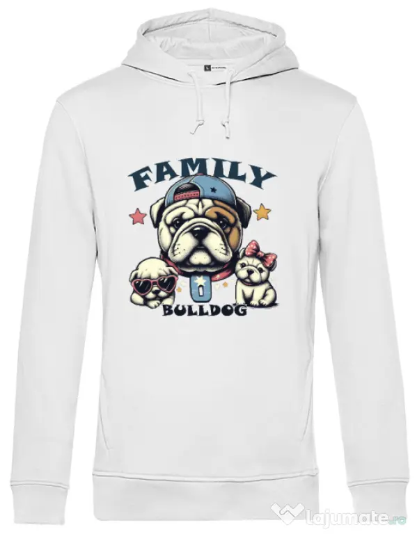 Hanorac barbat cu gluga BULLDOG 16 Alb