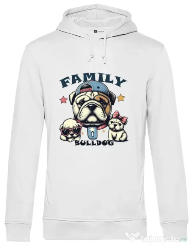 Hanorac barbat cu gluga BULLDOG 16 Alb