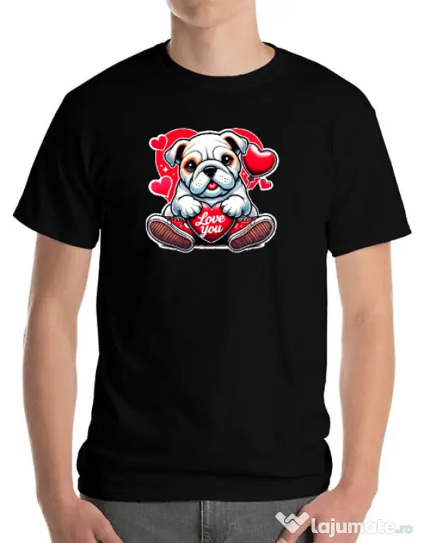 Tricou personalizat barbat BULLDOG 102 Negru