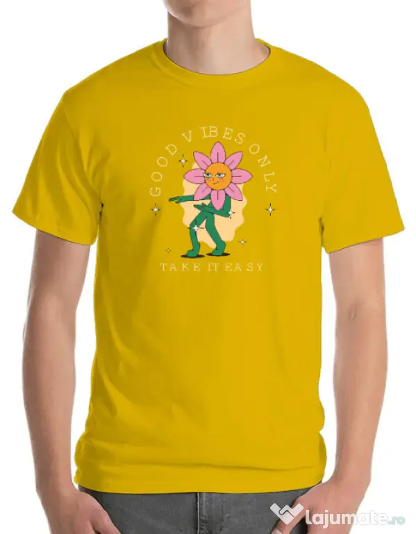 Tricou personalizat barbat M&D 29 Galben
