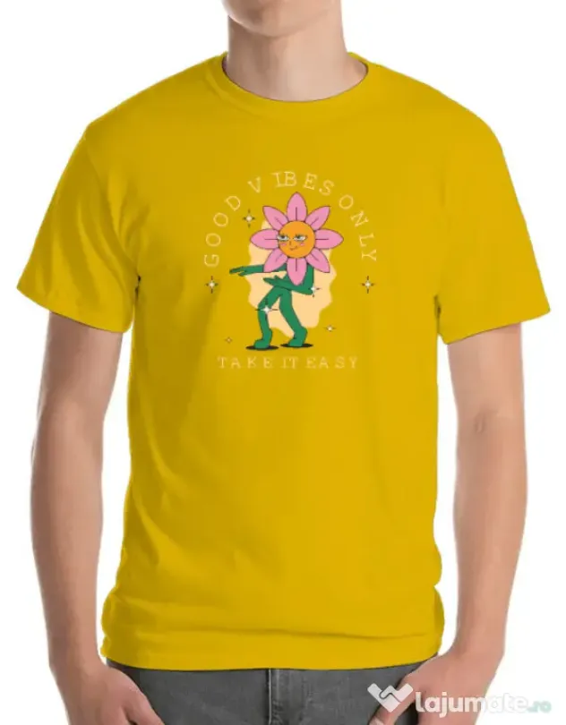 Tricou personalizat barbat M&D 29 Galben