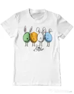Tricou personalizat barbat oversize Easter friends Alb