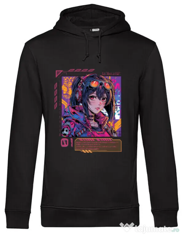 Hanorac barbat cu gluga NEON DREAMS Negru