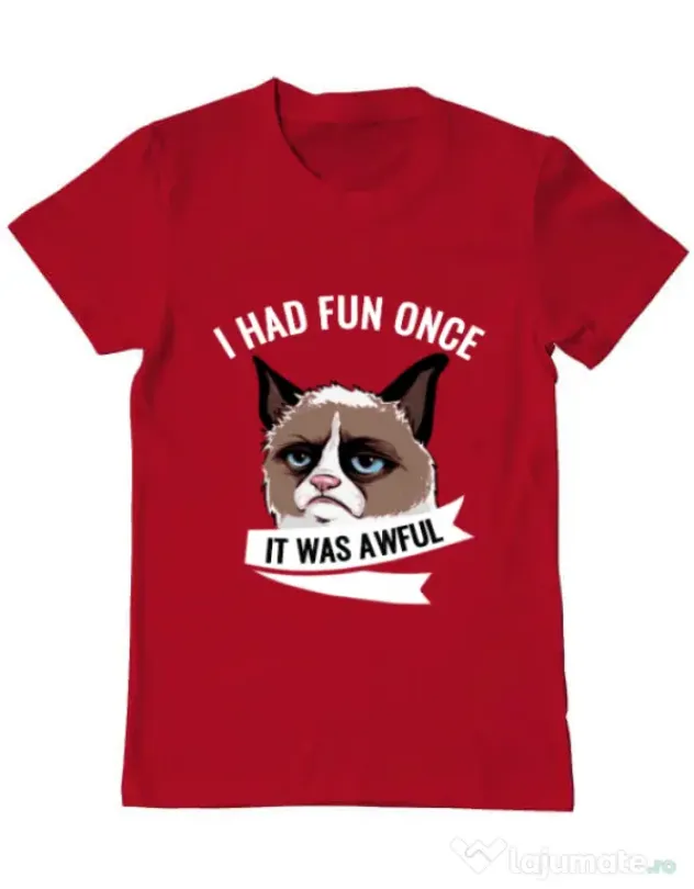 Tricou ADLER barbat I had fun once Rosu