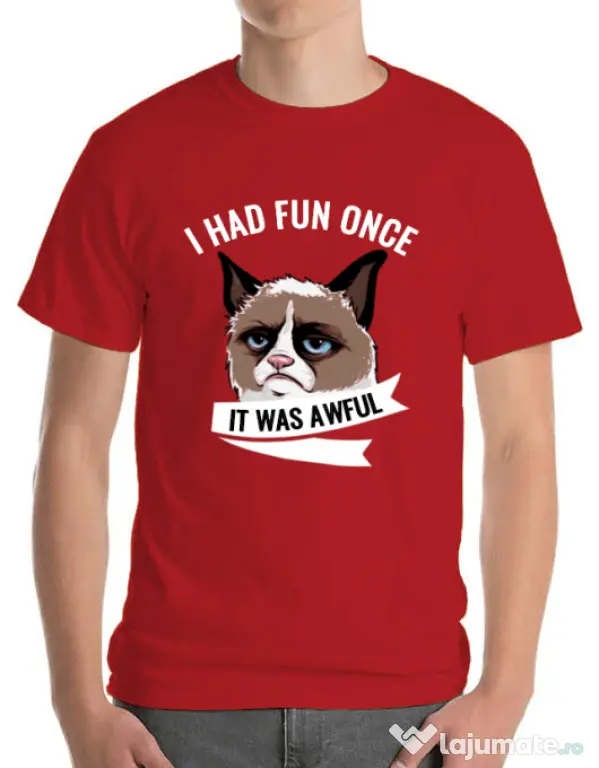 Tricou ADLER barbat I had fun once Rosu