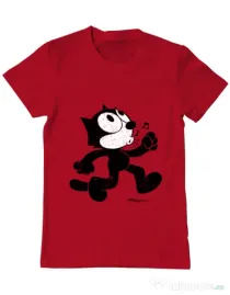 Tricou ADLER barbat Felix the cat Rosu