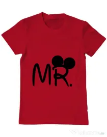 Tricou ADLER barbat Mr Mickey Rosu