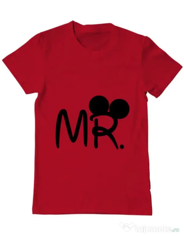 Tricou ADLER barbat Mr Mickey Rosu