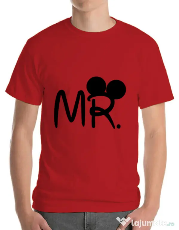 Tricou ADLER barbat Mr Mickey Rosu