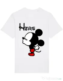 Tricou STANLEY STELLA barbat Hers Mickey Alb
