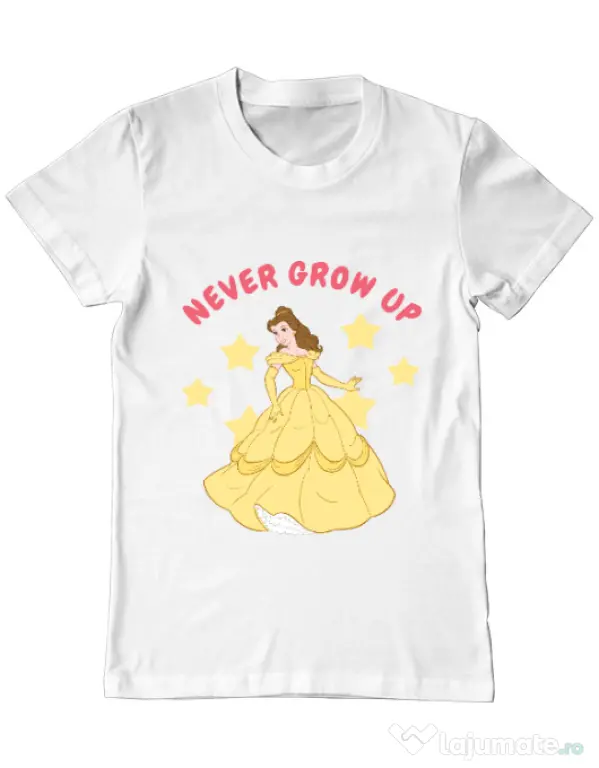 Tricou ADLER barbat Never grow up Alb