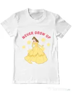 Tricou ADLER barbat Never grow up Alb
