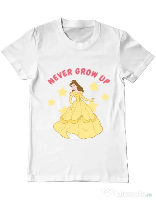 Tricou ADLER barbat Never grow up Alb
