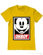 Tricou ADLER barbat Oh boy Galben