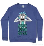 Bluza ADLER barbat Wubba Lubba Dub Dub Albastru melanj