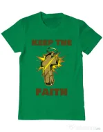 Tricou ADLER barbat Keep the Faith Verde mediu