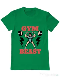 Tricou ADLER barbat Gym Beast Verde mediu