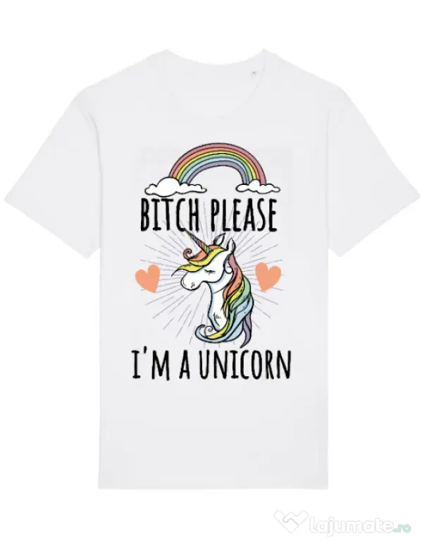 Tricou STANLEY STELLA barbat Bitch Please Alb