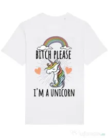 Tricou STANLEY STELLA barbat Bitch Please Alb