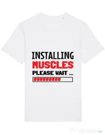 Tricou STANLEY STELLA barbat Installing Muscles Alb