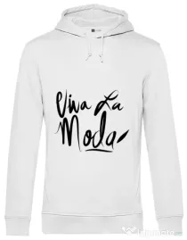 Hoodie barbat cu gluga Viva la moda Alb