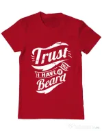 Tricou ADLER barbat Trust me, I have a beard Rosu