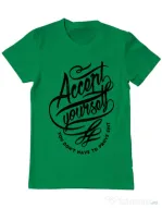Tricou ADLER barbat Accept Yourself Verde mediu