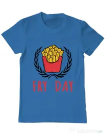 Tricou ADLER barbat Fry Day Albastru azuriu