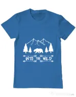 Tricou ADLER barbat Into the wild Albastru azuriu