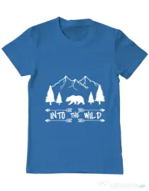 Tricou ADLER barbat Into the wild Albastru azuriu