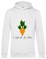Hoodie barbat cu gluga I carrot do this Alb