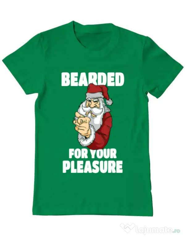 Tricou ADLER barbat Bearded for your pleasure Verde mediu
