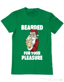 Tricou ADLER barbat Bearded for your pleasure Verde mediu