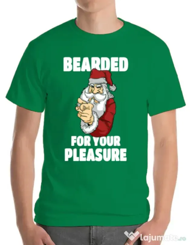 Tricou ADLER barbat Bearded for your pleasure Verde mediu