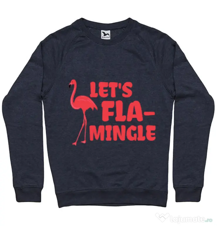 Bluza ADLER barbat Let’s flamingle Denim inchis